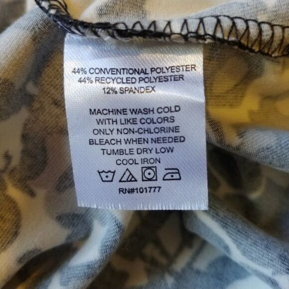 Soybu Strappy Tank Dress Womens XS Tahiti‎ Print Athletic Shelf Bra Black White - Picture 8 of 9